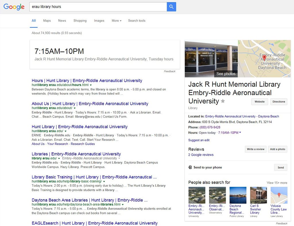 Google Knowledge Graph in Search Results